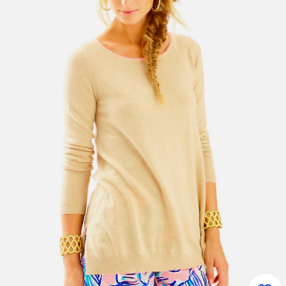 Yellow Lilly Pulitzer cashmere sweater